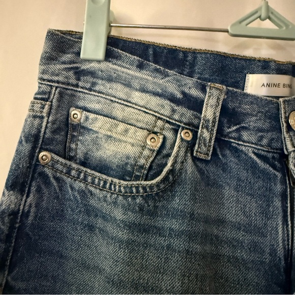 ANINE BING Distressed High Rise Straight Leg Jeans Size 27 - Picture 6 of 9